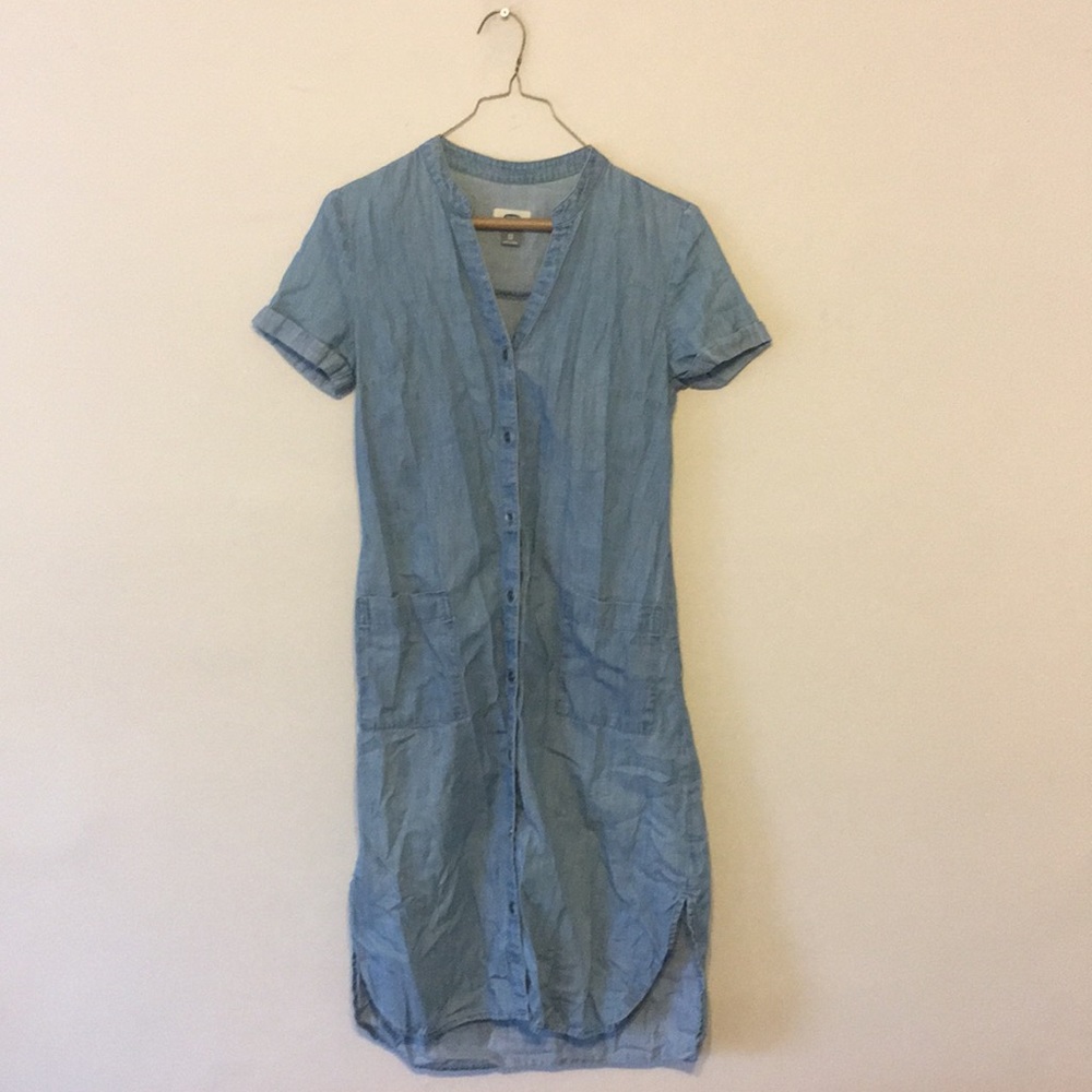 Mid Length Chambray Dress